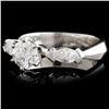 Image 2 : Solid Platinum 0.86ctw Diamond Ring