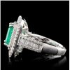 Image 3 : 18K White Gold 1.69ct Emerald & 1.35ctw Diamond Ri