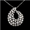 Image 1 : 14K White Gold 4.80ctw Diamond Necklace