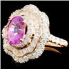 Image 2 : 14K Gold 1.90ct Sapphire & 1.31ctw Diamond Ring
