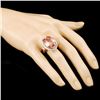 Image 3 : 14K Gold 17.51ct Morganite & 1.35ctw Diamond Ring