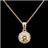 Image 1 : 14K Gold 0.76ctw Diamond Pendant