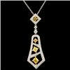 Image 1 : 18K Gold 1.15ctw Fancy Diamond Pendant