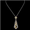 Image 2 : 18K Gold 1.15ctw Fancy Diamond Pendant