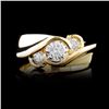 Image 1 : 14K Gold 0.76ctw Diamond Ring