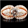 Image 1 : 18K Gold 2.20ctw Fancy Color Diamond Ring