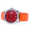 Image 2 : Rolex DateJust Diamond Race Orange 36MM Wristwatc