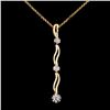 Image 1 : 14K Gold 0.25ctw Diamond Pendant