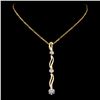 Image 2 : 14K Gold 0.25ctw Diamond Pendant