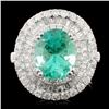 Image 1 : 18K Gold 2.50ct Emerald & 1.79ctw Diamond Ring