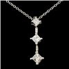 Image 1 : 14K Gold 0.44ctw Diamond Pendant