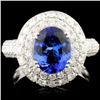 Image 1 : 14K Gold 2.14ct Tanzanite & 1.71ctw Diamond Ring