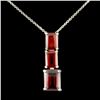 Image 1 : 14K Gold 4.65ctw Garnet Pendant