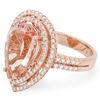 Image 2 : 14K Gold 6.00ct Morganite & 1.00ct Diamond Ring