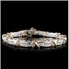 Image 1 : 14K Two-Tone 2.68ctw Diamond Bracelet