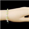 Image 3 : 14K Gold 5.41ct Peridot & 0.32ctw Diamond Bracelet