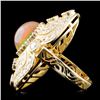 Image 3 : 14K Gold 4.01ct Opal & 2.85ctw Diamond Ring