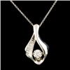 Image 1 : 14K Gold 0.42ctw Diamond Pendant