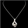 Image 2 : 14K Gold 0.42ctw Diamond Pendant