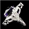 Image 3 : 14K Gold 18.28ct Amethyst & 1.00ctw Diamond Ring