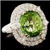 Image 3 : 18K Gold 15.99 Tourmaline & 3.18ctw Diamond Ring