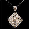 Image 1 : 14K Gold 4.09ctw Diamond Pendant