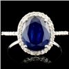 Image 1 : 14K Gold 2.12ct Tanzanite & 0.48ctw Diamond Ring