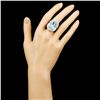 Image 4 : 18K Gold 10.82ct Aquamarine & 3.76ctw Diamond Ring