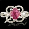 Image 1 : 18K Gold 2.14ct Spinel & 0.37ctw Diamond Ring