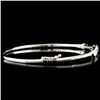 Image 2 : 14K Gold 0.97ctw Diamond Bangle