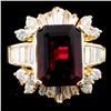 Image 1 : 14K Gold 3.91ct Tourmaline & 1.69ctw Diamond Ring