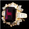 Image 2 : 14K Gold 3.91ct Tourmaline & 1.69ctw Diamond Ring