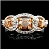 Image 1 : 14K Gold 0.62ctw Fancy Color Diamond Ring