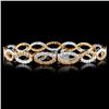 Image 2 : 14K Gold 3.88ctw Fancy Diamond Bracelet