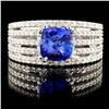 Image 1 : 14K Gold 2.51ctw Tanzanite & 1.32ctw Diamond Ring