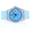 Image 1 : Rolex DateJust Diamond Blue Dial 36MM Wristwatch