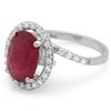 Image 2 : 14K Gold 5.00ct Ruby & 0.50ct Diamond Ring