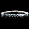 Image 1 : 14K WG 6.19ctw Fancy Color Diamond Bracelet