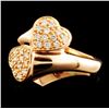 Image 2 : 14K Gold 0.18ctw Diamond Ring