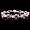 Image 1 : 18K Gold 6.25ctw Ruby & 2.60ctw Diamond Bracelet