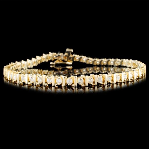 14K Gold 2.00ctw Diamond Bracelet