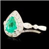 Image 2 : 18K Gold 0.89ct Emerald & 0.51ctw Diamond Ring