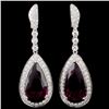 Image 1 : 18K Gold 16.94ctw Tourmaline & 2.68ctw Diamond Ear