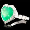 Image 2 : 18K Gold 7.70ct Emerald & 2.24ctw Diamond Ring