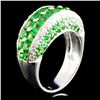 Image 1 : 18K Gold 4.63ctw Tsavorite & 0.58ctw Diamond Ring