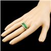 Image 3 : 18K Gold 4.63ctw Tsavorite & 0.58ctw Diamond Ring