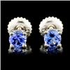 Image 1 : 14K Gold 0.70ctw Tanzanite Earrings