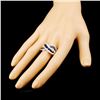Image 3 : 18K Gold 3.12ctw Sapphire & 1.12ctw Diamond Ring