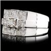 Image 2 : 14K White Gold 0.79ctw Diamond Ring