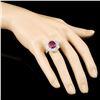 Image 3 : 18K Gold 6.92ct Ruby & 2.05ctw Diamond Ring